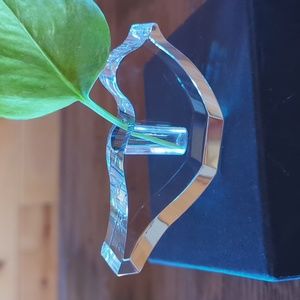 Contemporary Exquisite Aphrodite Lovebird Glass Bud Vase. Like New!